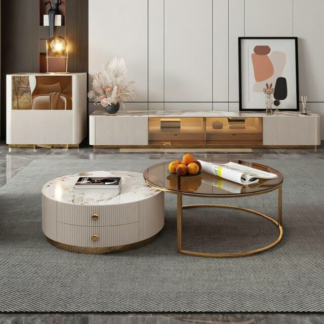 Rackhams Eden II Living Room Coffee Table Set, TV Stand - TV Stand - image 1