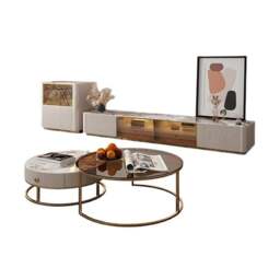 Rackhams Eden II Living Room Coffee Table Set, TV Stand - TV Stand - thumbnail 3