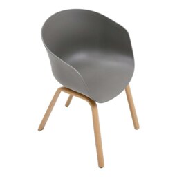 Rackhams Livingandhome Modern Gray Plastic Chair with Heat Transfer-Printed Legs, Set of Four - thumbnail 6