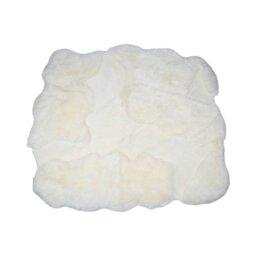 Rackhams Multi Layered Design Rug of Premium New Zealand Sheepskin, Long Wool /Short Wool - Ivory - 200x300 cm