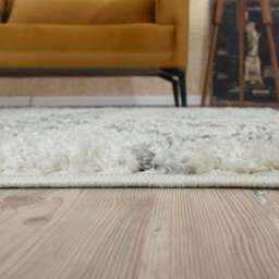 Rackhams Moroccan Ivory Grey Shaggy Rug - 900 - 60X110 cm - thumbnail 4