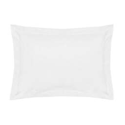 Rackhams Euro Conti Pillowcase - White - 80cm x 80cm - White - 50% Cotton/50% Polyester - thumbnail 3