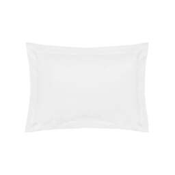 Rackhams Euro Conti Pillowcase - White - 80cm x 80cm - White - 50% Cotton/50% Polyester - thumbnail 1