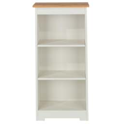 Rackhams Colorado 3-Shelf Low Narrow Bookcase - Soft White - thumbnail 2