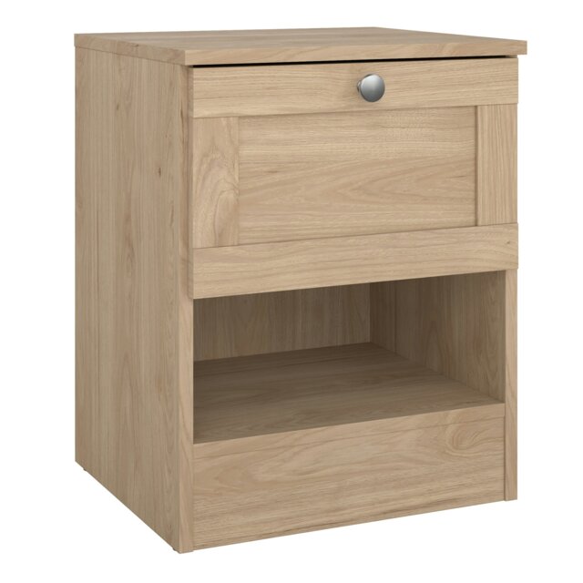 Rackhams Brande Nightstand with1 Frame Drawer in Jackson Hickory - Brown - Manufactured wood - 1 - image 1