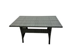 Rackhams 8 Seater Rattan Furniture Set with Dining Table, Sofa, Side Table, 2 Chairs & 4 Stools - Dark Grey - thumbnail 2