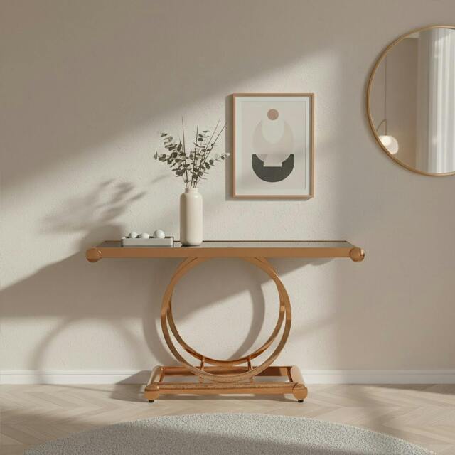 Rackhams Novara Rose Gold Console Table - image 1