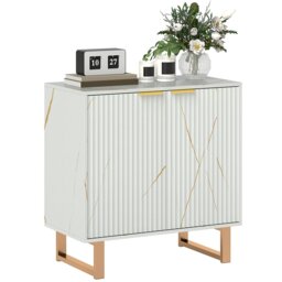 Rackhams Sideboard, Buffet Cabinet with 2 Doors and Adjustable Shelves, Black - Black - thumbnail 6