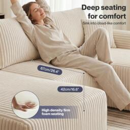 Rackhams Modular Sectional Sofa Convertible U Shaped Sofa Corner Living Room - thumbnail 5