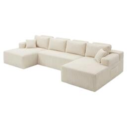 Rackhams Modular Sectional Sofa Convertible U Shaped Sofa Corner Living Room - thumbnail 1