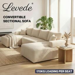 Rackhams Modular Sectional Sofa Convertible U Shaped Sofa Corner Living Room - thumbnail 2