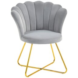Rackhams Accent Chair, Velvet Armchair with Lotus Backrest - Green - thumbnail 3