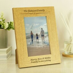 Rackhams Personalised 6x4 Portrait Wooden Photo Frame - thumbnail 2