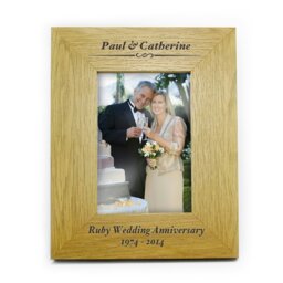 Rackhams Personalised 6x4 Portrait Wooden Photo Frame - thumbnail 1