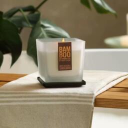 Rackhams White Blossom & Sandalwood - Bamboo Large Jar Candle - thumbnail 2