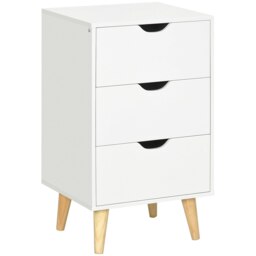 Rackhams Chest of Drawers, 3 Drawer Unit Storage Chest Bedroom Living Room - White - thumbnail 2