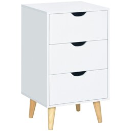 Rackhams Chest of Drawers, 3 Drawer Unit Storage Chest Bedroom Living Room - White - thumbnail 6