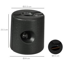Rackhams Gazebo Weights Set of 4 for Pop up Canopy, 48KG - Black - thumbnail 3