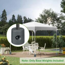 Rackhams Gazebo Weights Set of 4 for Pop up Canopy, 48KG - Black - thumbnail 6