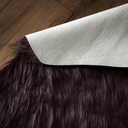 Rackhams Faux Fur Sheep Rug - Wine - Purple - thumbnail 6