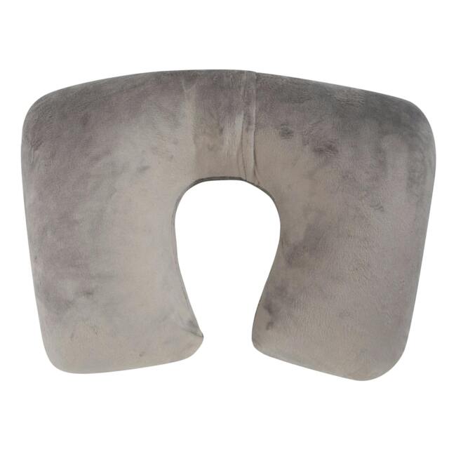 Rackhams Fleece Inflatable Pillow - Grey - Grey - One Size - 100% Fleece - image 1