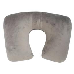 Rackhams Fleece Inflatable Pillow - Grey - Grey - One Size - 100% Fleece - thumbnail 1