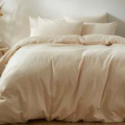 Rackhams Touch of Linen Duvet Cover Set (includes 2 pillowcases 1 for Single) - Single - Powder Pink - thumbnail 2
