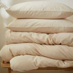 Rackhams Touch of Linen Duvet Cover Set (includes 2 pillowcases 1 for Single) - Single - Powder Pink - thumbnail 3