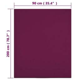 Rackhams Jersey Fitted Sheet Bordeaux 90x200 cm Cotton - thumbnail 4