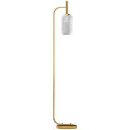 Rackhams Zizi Metal Gold Tone LED Floor Lamp With Glass Shade And Adjustable Brightness - thumbnail 2