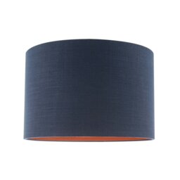 Rackhams Modern Midnight Blue Cotton Lamp Shade with Brushed Gold Inner Lining - thumbnail 1