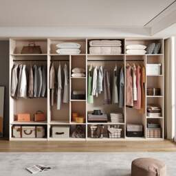 Rackhams Sid Wardrobe, Creamy White - B(1400mm*2400mm) - thumbnail 2