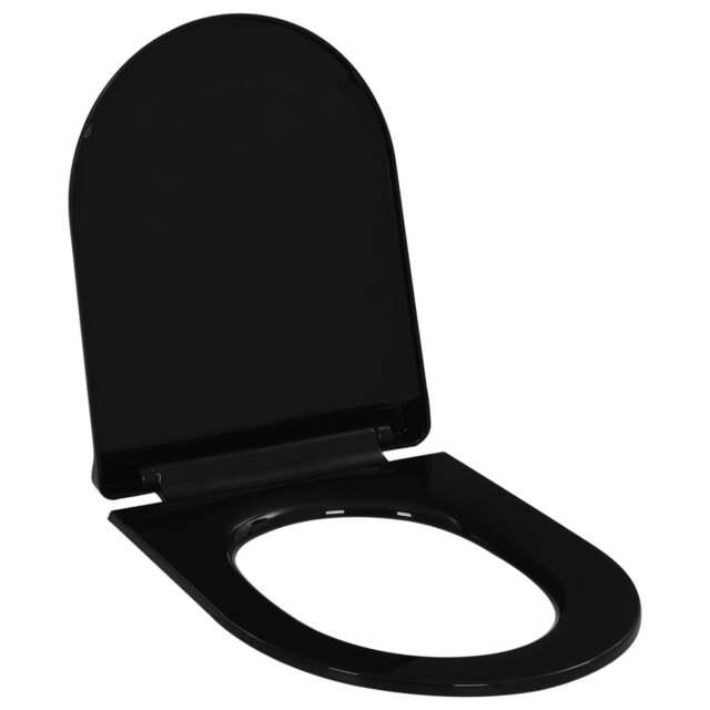 Rackhams Soft-close Toilet Seat with Quick-release Design Black