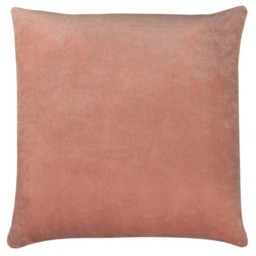 Rackhams Tanda Velvet Square Cushion Cover - Pink/Ochre Yellow - One Size - Pink/Ochre Yellow - 100% Cotton