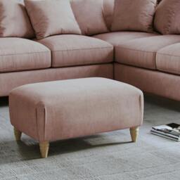 Rackhams Brentwood Footstool - Soft Pink - thumbnail 1