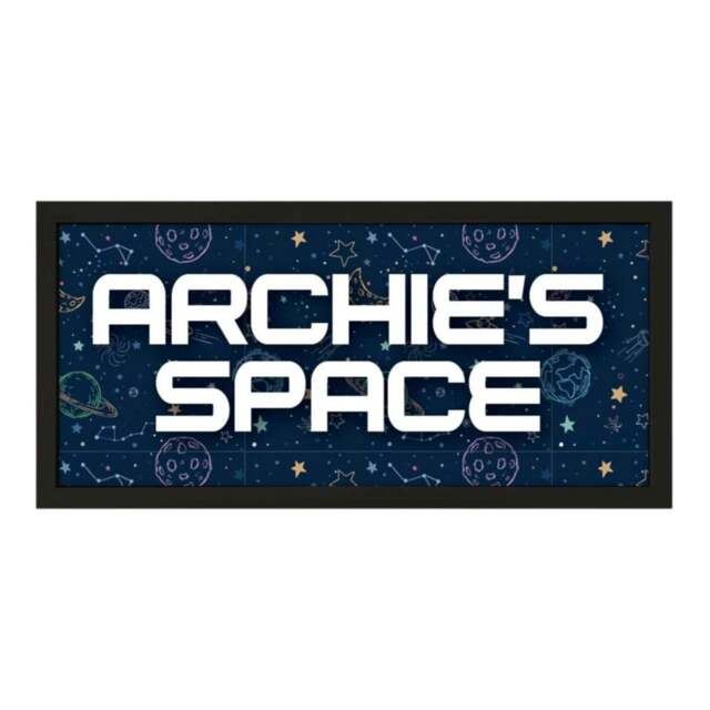 Rackhams Personalised Space Wall Art for Kids - Framed Print with Name - image 1