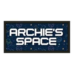 Rackhams Personalised Space Wall Art for Kids - Framed Print with Name - thumbnail 1