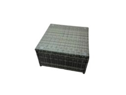 Rackhams 11 Seat Poly Rattan Outdoor Patio Coffee Table Corner Sofa Sets with 3 Stools 2 Chairs for Garden Backyard Dark Grey Mixed - thumbnail 3