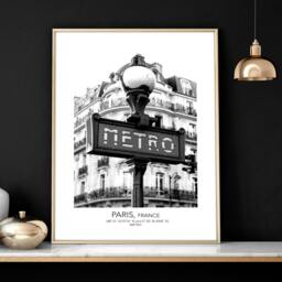 Rackhams Wall art of Paris - set of 3 framed wall art prints - A2 16.54 x 23.39 in / 42 x 59.4 cm - Satin Photo paper 280 gsm - Black Frame - thumbnail 4