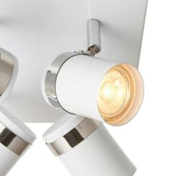 Rackhams Camden 4 Light White Ceiling Spotlight Plate - thumbnail 2