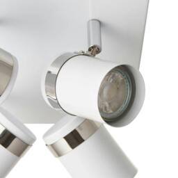 Rackhams Camden 4 Light White Ceiling Spotlight Plate - thumbnail 3