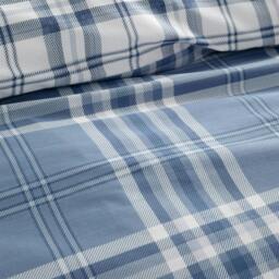 Rackhams Kelso Check Blue Duvet Cover Set - Single - thumbnail 4