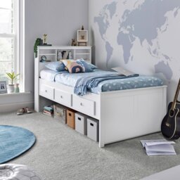 Rackhams Veera White Guest Bed Day Bed Trundle Bed - Single (No Trundle) With Memory Foam Mattress - thumbnail 5