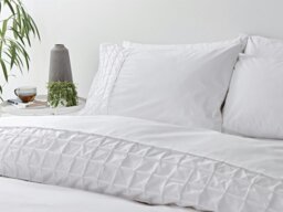 Rackhams Origami White Duvet Cover Set - White - Cotton - Single - thumbnail 3
