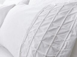 Rackhams Origami White Duvet Cover Set - White - Cotton - Single - thumbnail 4