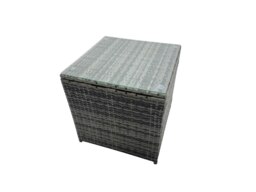 Rackhams Garden Outdoor Rattan Furniture Set Rattan 3 Seater Sofa with 2 Side Table Dark Grey Mixed - thumbnail 6