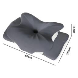 Rackhams Ergonomic Butterfly Neck Pillow for Side Back Stomach Sleepers Washable - thumbnail 3