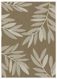 Rackhams Duo Weave Outdoor Brown Rug Trailing Leaves - 120X170 cm - thumbnail 2