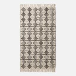 Rackhams Adana Handwoven Monochrome Cotton Textured Rug - 120 x 170 cm - thumbnail 2