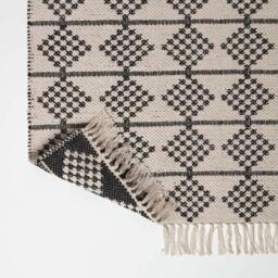 Rackhams Adana Handwoven Monochrome Cotton Textured Rug - 120 x 170 cm - thumbnail 5